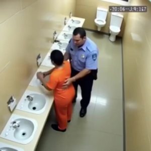 The policeman was taken away and forgot there was a camera when he...