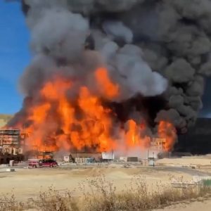 Just minutes ago, a tremendous fire broke out in…